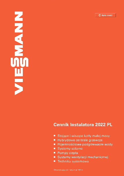 Cennik katalog Viessmann 2022 kotły i pompy ciepła